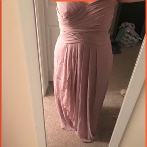 David’s Bridal Strapless Chiffon Dress: Quartz💕